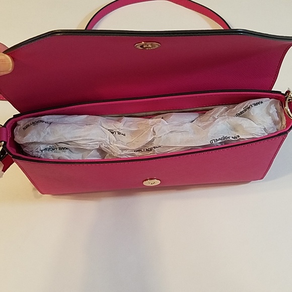 Karl Lagerfeld Bags Karl Lagerfeld Paris Pink Crossbody Bag Poshmark